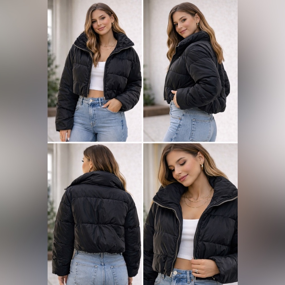 Zara Women's Black Puffer Jacket